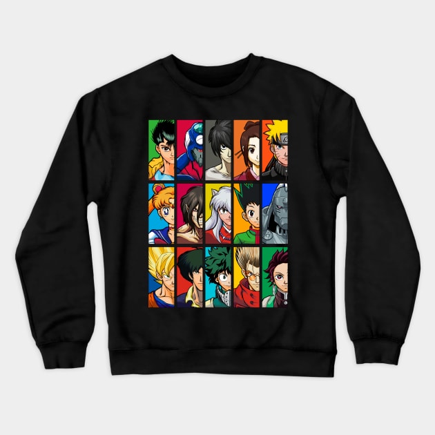 Anime vs Anime (Version 1) Crewneck Sweatshirt by manoystee